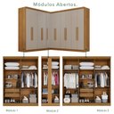 Ver imagem 6 de Guarda-Roupa de Canto Modulado 11 Portas 4 Gavetas Espanha Bege/Cinamomo/Off-White