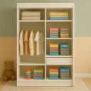 Ver mais imagens de Guarda Roupa 2 Portas Correr Espelho 1,20m Roupeiro + Cômoda = Quarto Solteiro E/ou Infantil