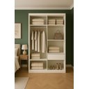 Ver imagem 7 de Guarda Roupa 2 Portas Correr Espelho 1,20m Roupeiro + Cômoda = Quarto Solteiro E/ou Infantil