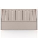 Ver imagem 5 de Cabeceira Cama Box King Estofada com LED 195cm Moan P05 Veludo Bege - Lyam Decor