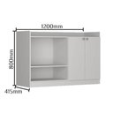 Ver imagem 3 de Balcão para Forno e Microondas 2 Portas Nova Mobile Branco