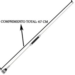 Antena Móvel Px 67Cm B-2050 + Adaptador Bnc Macho Uhf Fêmea Icom Yaesu Vertex - 3