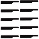 Ver imagem 1 de Conjunto 10 Puxadores para Móveis 18cm Esquerdos Preto Aço C