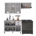 Ver imagem 4 de Cozinha Modulada 3 Peças 100% MDF Bari Branco