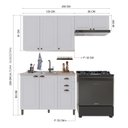 Ver imagem 3 de Cozinha Modulada 3 Peças 100% MDF Bari Branco
