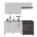 Ver imagem 2 de Cozinha Modulada 3 Peças 100% MDF Bari Branco