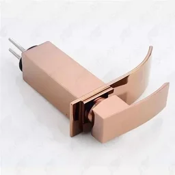 Torneira Cascata Banheiro Misturador Rose Gold Quadrada Tubrax - 4 Torneira Cascata Banheiro Misturador Rose Gold Quadrada Tubrax - 4