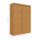 Ver imagem 2 de Guarda Roupa 2 Portas e 3 Gavetas Kassel Naturalle