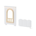 Ver imagem 1 de Kit Janela com Cerquinha para Beliche Montessoriana New Garden Casatema MadeiraOriginals Branco/Marrom