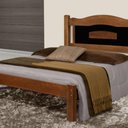 Ver imagem 1 de Cama Queen Size Paris de Madeira Tauari Castanho Preto