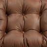 Poltrona Costela com Puff Couro Natural - Caramelo - 9