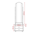 Ver imagem 4 de Toucador / Mesa de Cabeceira Mg com Espelho Articulado Cor Branco Acetinado