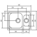 Ver imagem 2 de Cuba de Sobrepor para Cozinha Tramontina Marea 1.5C 34 - Válvula 4.1/2