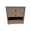 Ver imagem 2 de Mesa de Cabeceira Funcional com 02 Gavetas em Mdf Rosa - Pea Móveis