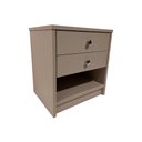Ver imagem 3 de Mesa de Cabeceira Funcional com 02 Gavetas em Mdf Rosa - Pea Móveis