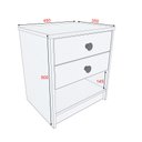 Ver imagem 6 de Mesa de Cabeceira Funcional com 02 Gavetas em Mdf Rosa - Pea Móveis