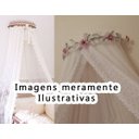 Ver imagem 3 de Lindo Dossel de Metal com Flores Artesanais Provençal para Quarto de Bebê