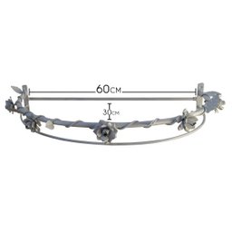 Lindo Dossel de Metal com Flores Artesanais Provençal para Quarto de Bebê - 2