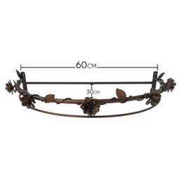 Porta tela de Berço Dossel de Flores em Ferro para Quarto Provençal - 2
