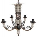 Ver imagem 1 de Lustre de Ferro e Madeira Decorativo para Sala de Jantar e Estar