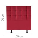 Ver imagem 2 de Cabeceira Estofada Cama Box Solteiro 100cm Espanha Suede Vermelho- Mabe Magazine