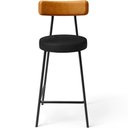 Ver imagem 5 de Kit 02 Banquetas Baixa Cozinha Sala Jantar Bancada Milão L02 Couríssimo Whisky Preto - lyam decor Ly