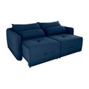 Ver imagem 2 de Sofá Cama 2 Lugares com Almofadas 205cm Celine Veludo Azul Matrix