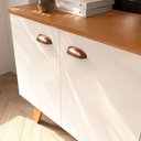 Ver imagem 2 de Buffet Atlanta 4 Portas Off-white e Madeira - Tebarrot