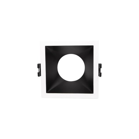 Spot de Embutir Recuado Taschibra Piazza Mr16 Gu10 Quadrado Bivolt Branco/preto 15090377