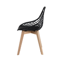 Ver imagem 4 de Kit Mesa Jantar Eames 90cm Branca + 4 Cadeiras Kaila Wood Preta - La Mobilia