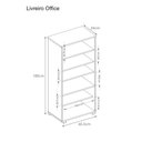 Ver imagem 3 de Livreiro Office com Portas Grandes Branco Tx - Móveis Leão