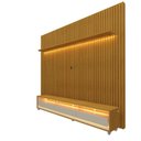 Ver imagem 7 de Painel e Rack Ripado com LED e Rodízio Nobre 230 Naturale Off White - Gelius