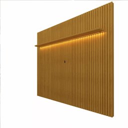 Painel e Rack Ripado com LED e Rodízio Nobre 230 Naturale Off White - Gelius - 10