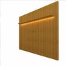 Painel e Rack Ripado com LED e Rodízio Nobre 230 Naturale Off White - Gelius - 10