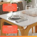 Ver imagem 4 de Mesa Sala de Jantar 1,20m Tampo em Vidro Mel