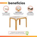 Ver imagem 3 de Mesa Sala de Jantar 1,20m Tampo em Vidro Mel