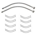 Ver imagem 1 de Engate Rabicho Monocomando Misturador 80cm Kit 8 Unidades Par Flexivel Mangueira Agua Quente Fria Ba