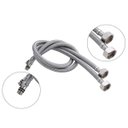 Ver mais imagens de Engate Rabicho Monocomando Misturador 80cm Kit 8 Unidades Par Flexivel Mangueira Agua Quente Fria Ba