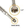 Engate Rabicho Monocomando Misturador 80cm Kit 8 Unidades Par Flexivel Mangueira Agua Quente Fria Ba - 3