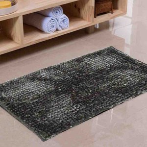Tapete P/ Banheiro Shaggy Deluxe 0,45 X 0,70 Chumbo Niazitex 05002548chuuni