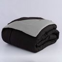 Ver imagem 3 de Jogo de Cama com 6 Peças Aconchego Casa Dona Dupla Face Casal Queen Preto e Cinza