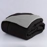 Jogo de Cama com 6 Peças Aconchego Casa Dona Dupla Face Casal Queen Preto e Cinza - 3