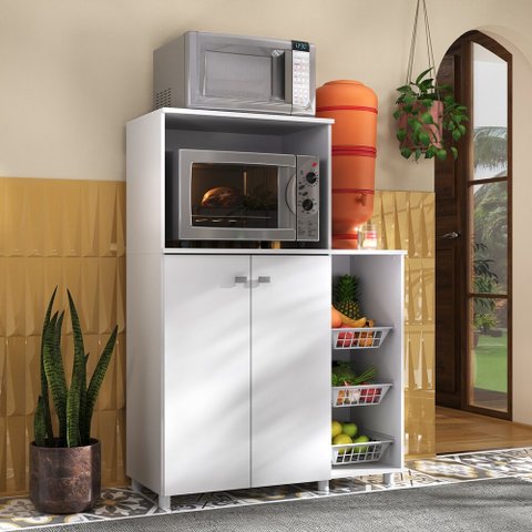 Armário Multiuso para Forno e Micro-Ondas com Fruteira 2531 Multimóveis