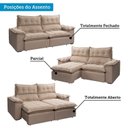 Ver imagem 6 de Sofá Retrátil e Reclinável 3 Lugares 230cm Davidia Yescasa