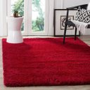 Ver imagem 1 de Tapete para Sala e Quarto Peludo Luxo Casa Dona 100x150cm Vermelho Nobre