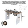 Comedouro Elevado Duplo Pet Cachorro Grande Mdf - 30 Cm - 2
