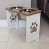 Comedouro Elevado Duplo Pet Cachorro Grande Mdf - 30 Cm - 5