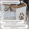 Comedouro Elevado Duplo Pet Cachorro Grande Mdf - 30 Cm - 3