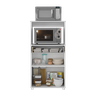 Balcão Multimóveis Multiuso Forno e Microondas Branco Ref. 4060g 2 Portas e 1 Gaveta - 5
