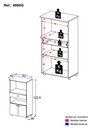 Ver imagem 4 de Balcão Multimóveis Multiuso Forno e Microondas Branco Ref. 4060g 2 Portas e 1 Gaveta
